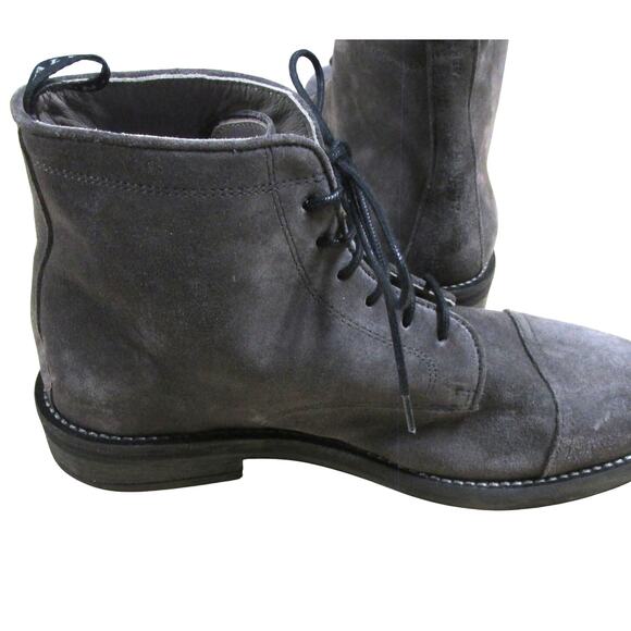 AllSaints Drago Suede Lace Up Boots Charcoal Grey Men\'s Size 40 (US 7) NWOB main image 4